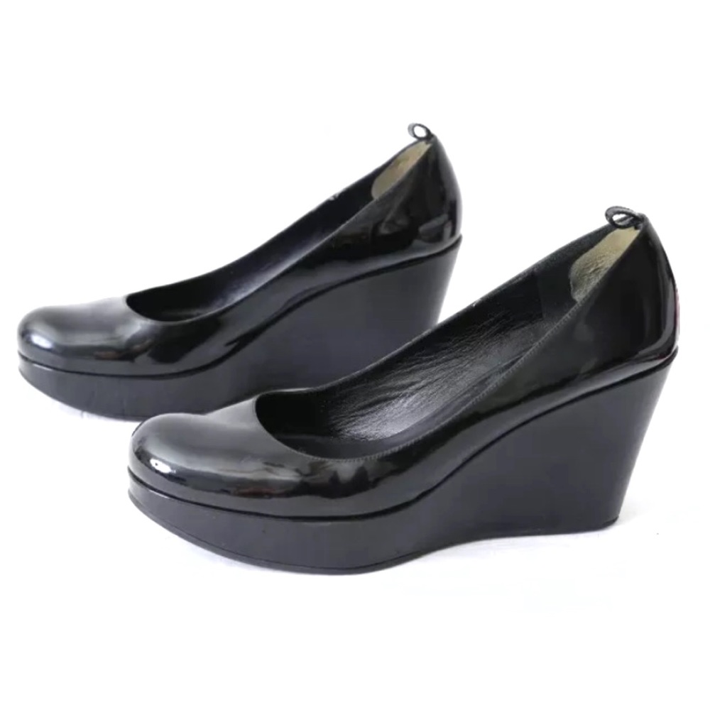 Marc by Marc Jacobs Black Patent Platform wedges